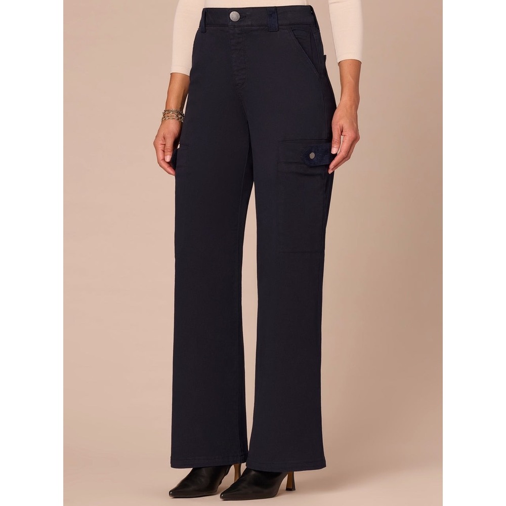 Democracy Women's Size 12 Petite Blue Skyrise Wide Leg Ab Solution Pant Jeans - Picture 9 of 9